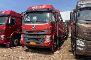 二手东风柳汽 乘龙H5中卡 290马力 6X2 9.7米仓栅式载货车(国五) 前四后四 玉柴二手载货车 黄牌图片