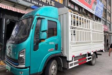 陕汽商用车 轩德E9 4.5T 4.1米单排纯电动仓栅式轻卡  二手电动卡车电动载货车