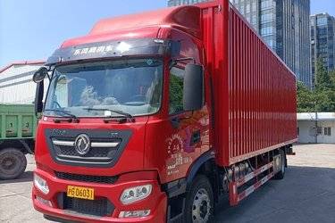 二手东风商用车 天锦KR 舒适版 245马力 4X2 9.8米厢式载货车(国六)(高顶双卧)(国六) 单桥 东风康明斯二手载货车 黄牌