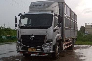 二手福田 欧马可5系 170马力 4X2 6.2米排半仓栅式载货车(国五) 单桥 康明斯二手载货车 黄牌