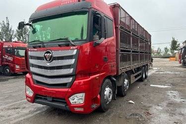 二手福田 欧曼EST 标载版 490马力 8X4 9.56米仓栅式载货车(国六) 前四后八 福田康明斯二手载货车 黄牌图片