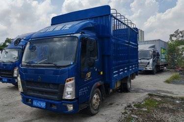 二手中国重汽HOWO 悍将 143马力 4.15米单排仓栅式轻卡(国五) 单桥 云内动力二手载货车 蓝牌