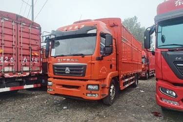 二手中国重汽 汕德卡SITRAK G5重卡 290马力 6X2 6.8米仓栅式载货车(国六) 前四后四 曼二手载货车 黄牌图片