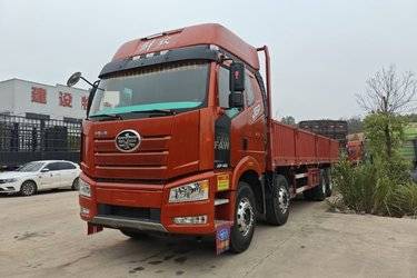 二手一汽解放 J6P重卡 舒适版 420马力 8X4 9.5米栏板载货车(国五) 前四后八 锡柴二手载货车 黄牌图片