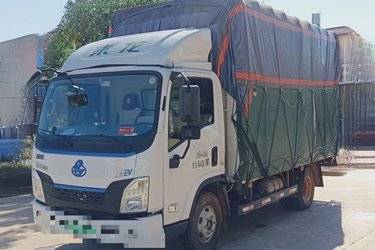 二手东风柳汽 乘龙L2 4.5T 4.2米单排纯电动仓栅式轻卡  二手电动卡车电动载货车图片