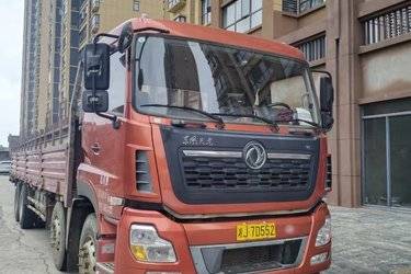 二手东风商用车 天龙VL重卡 绿通版 350马力 8X2 9.6米栏板载货车(国五) 前四后六 雷诺二手载货车 黄牌图片