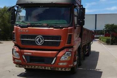 二手东风商用车 天龙重卡 315马力 8X4 9.6米载货车(12挡)(国四) 前四后八 安徽康明斯二手载货车 黄牌图片