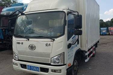 二手解放 J6F 130马力 4.16米单排厢式轻卡(国五) 单桥 锡柴二手载货车 蓝牌图片