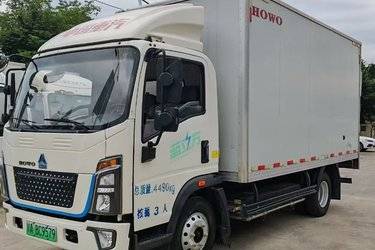 二手中国重汽HOWO 悍将 4.5T 4.15米单排纯电动厢式轻卡  二手电动卡车电动载货车图片