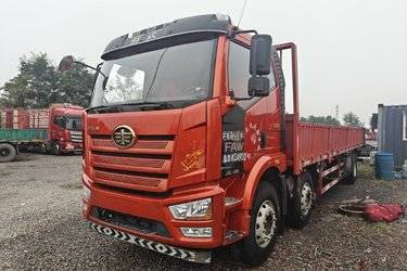 二手一汽解放 J6L中卡 精英版 260马力 6X2 9.7米栏板载货车(国六)(平顶)(国六) 前四后四 锡柴二手载货车 黄牌