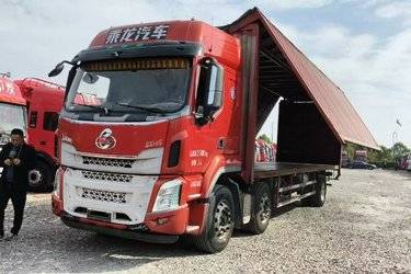 二手东风柳汽 乘龙H5中卡 240马力 6X2 9.6米翼开厢式载货车(国五) 前四后四 玉柴二手载货车 黄牌