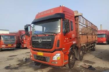 二手东风商用车 天龙VL重卡 350马力 6X2 9.4米仓栅式载货车(国五) 前四后四 雷诺二手载货车 黄牌