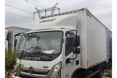 二手福田 奥铃捷运 经典版 爬山虎 152马力 4.14米单排厢式轻卡(国六) 单桥 全柴二手载货车 蓝牌图片