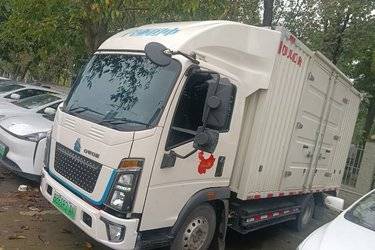 二手中国重汽HOWO 蓝立方悍将 4.5T 4.15米单排纯电动厢式轻卡  二手电动卡车电动载货车图片