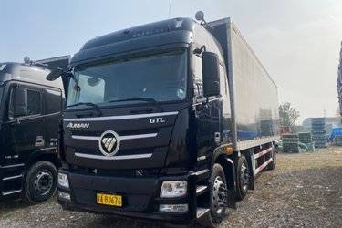 二手福田 欧曼GTL 6系重卡 平原标载型 280马力 6X2 9.6米厢式载货车(国五) 前四后四 福田康明斯二手载货车 黄牌图片