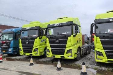 二手三一集团 江山·英雄版 585马力 6X4 AMT自动挡牵引车(国六) 双驱 潍柴二手牵引车 黄牌图片