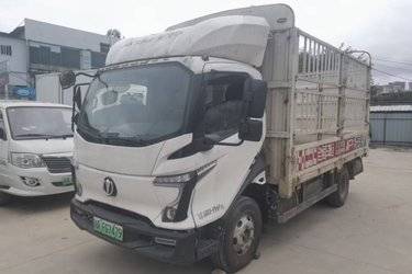 二手飞碟 HW5 4.18米单排插电式混合动力仓栅式轻卡  二手电动卡车电动载货车图片