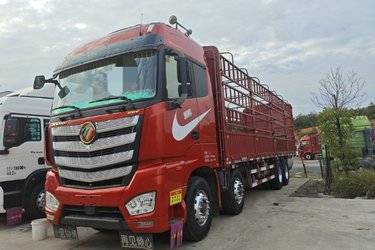 二手福田 欧曼EST 6系重卡 430马力 8X4 9.45米仓栅式载货车(469后桥)(国五) 前四后八 福田康明斯二手载货车 黄牌图片