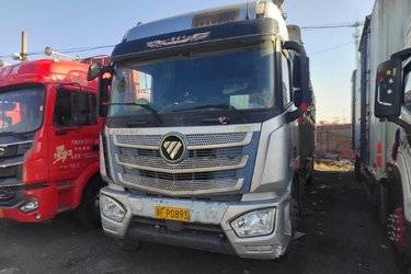 二手福田 欧曼EST 6系重卡 400马力 8X4 9.45米仓栅式载货车(国五) 前四后八 福田康明斯二手载货车 黄牌图片