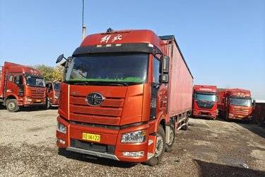 二手一汽解放 J6P重卡 280马力 6X2 9.5米载货车底盘(后随动桥)(国五) 前四后四 锡柴二手载货车 黄牌