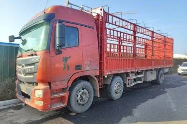 二手福田 欧曼GTL 6系重卡 280马力 6X2 9.53米仓栅式载货车(国五) 前四后四 福田康明斯二手载货车 黄牌图片