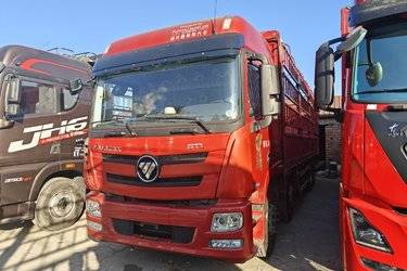 二手福田 欧曼GTL重卡 标载版 440马力 8X4 9.56米仓栅式载货车(国六) 前四后八 福田康明斯二手载货车 黄牌图片