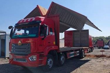 二手中国重汽 HOWO TX重卡 豪华版 290马力 6X2 9.92米厢式载货车(国六) 前四后四 曼二手载货车 黄牌