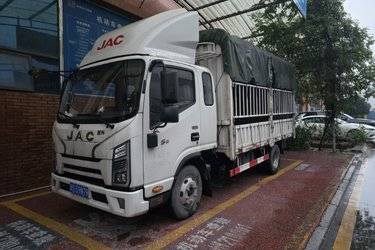 二手江淮 骏铃S6 150马力 3.85米排半仓栅式轻卡(国六) 单桥 康明斯二手载货车 蓝牌