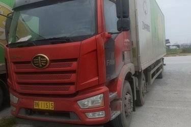 二手一汽解放 J6L中卡 精英版 320马力 6X2 9.7米栏板载货车(国六) 前四后四 锡柴二手载货车 黄牌