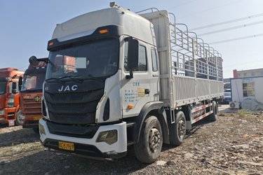 二手江淮 格尔发K5W重卡 240马力 6X2 9.6米仓栅式载货车(国五) 前四后四 玉柴二手载货车 黄牌