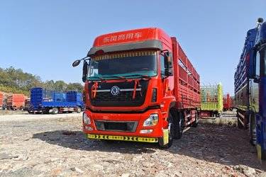 二手东风商用车 天龙VL重卡 350马力 6X2 9.4米仓栅式载货车(国五) 前四后四 雷诺二手载货车 黄牌