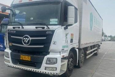 二手福田 欧曼GTL 6系重卡 270马力 4X2 9.53米排半厢式载货车(国五) 单桥 福田康明斯二手载货车 黄牌图片