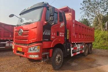 二手一汽解放 新J6P重卡 500马力 6X4 6.4米自卸车(国五) 后八轮 一汽二手自卸车 黄牌图片