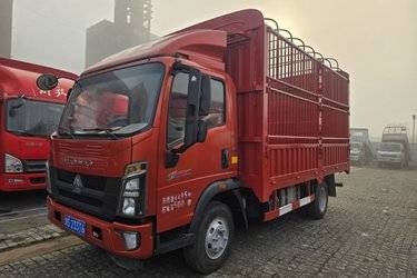 二手中国重汽HOWO 统帅 160马力 4.15米单排仓栅式轻卡(国六) 单桥 潍柴二手载货车 蓝牌