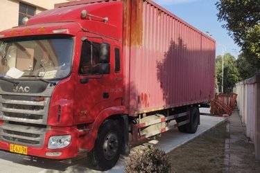 二手江淮 格尔发A5L中卡 190马力 4X2 7.8米厢式载货车(国五) 单桥 江淮纳威司达二手载货车 黄牌