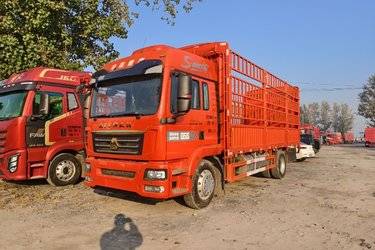 二手中国重汽 汕德卡SITRAK G5重卡 290马力 6X2 6.8米仓栅式载货车(国六) 前四后四 曼二手载货车 黄牌图片