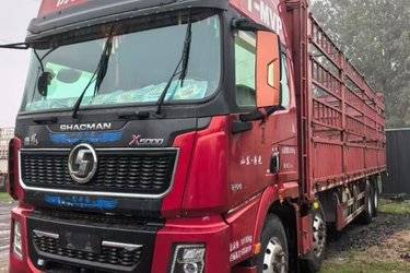 二手陕汽重卡 德龙X5000 460马力 8X4 9.55米仓栅式载货车(16挡)(国五) 前四后八 潍柴二手载货车 黄牌图片