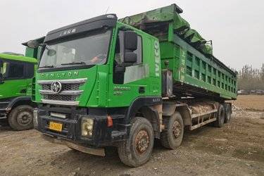 二手上汽红岩 杰狮C500重卡 重载版 430马力 8X4 8.6米自卸车(国五) 前四后八 上菲红二手自卸车 黄牌图片