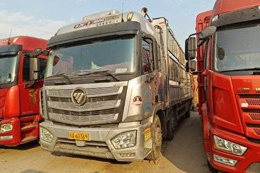 二手福田 欧曼EST 6系重卡 280马力 6X2 9.6米仓栅式载货车(国五) 前四后四 康明斯二手载货车 黄牌