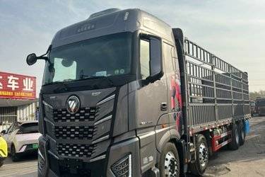 二手福田 欧曼EST 星辉版 580马力 8X4 9.56米AMT自动档仓栅式载货车(国六) 前四后八 福田康明斯二手载货车 黄牌