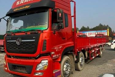 二手东风商用车 天龙VL重卡 245马力 6X2 9.4米栏板载货车(国五) 前四后四 康明斯二手载货车 黄牌