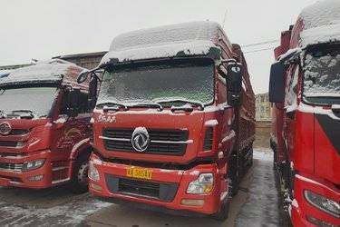 二手东风商用车 天龙重卡 245马力 6X2 9.6米仓栅式载货车(国五) 前四后四 雷诺二手载货车 黄牌