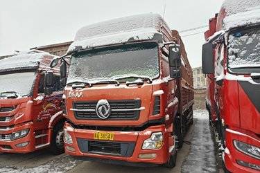 二手东风商用车 天龙重卡 245马力 6X2 9.6米仓栅式载货车(国五) 前四后四 雷诺二手载货车 黄牌