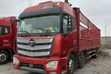 二手福田 欧曼EST 6系重卡 280马力 6X2 9.6米仓栅式载货车(国五) 前四后四 康明斯二手载货车 黄牌