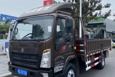 二手中国重汽HOWO 悍将 170马力 4.165米单排栏板轻卡(重汽10挡)(国五) 单桥 云内动力二手载货车 蓝牌
