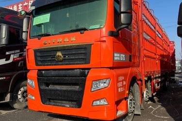二手中国重汽 汕德卡SITRAK G7S 350马力 6X2 9.6米AMT自动档仓栅式载货车(国六) 前四后四 曼二手载货车 黄牌