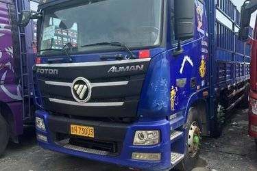 二手福田 欧曼GTL 6系重卡 280马力 6X2 9.45米仓栅式载货车(440后桥)(国五) 前四后四 福田康明斯二手载货车 黄牌