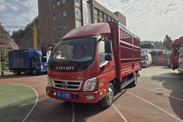 二手福田 奥铃捷运 116马力 4.17单排仓栅式轻卡(国五) 单桥 全柴二手载货车 蓝牌