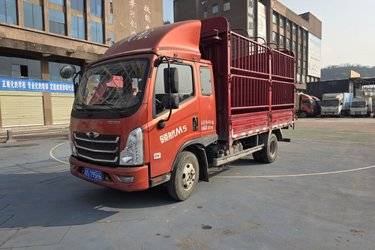 二手福田 奥铃捷运 青春版 150马力 3.83米排半仓栅式轻卡(万里扬6档)(国六) 单桥 全柴二手载货车 蓝牌