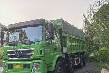 二手上汽红岩 杰豹重卡 290马力 8X4 6.2米自卸车(国五) 前四后八 上菲红二手自卸车 黄牌